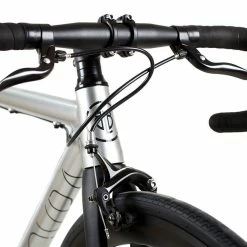 BLB Brick Lane Bikes La Piovra ATK Fixie/Singlespeed Bike - Argent Poli -Vélos Soldes 0037725 blb la piovra atk fixie single speed bike polished silver