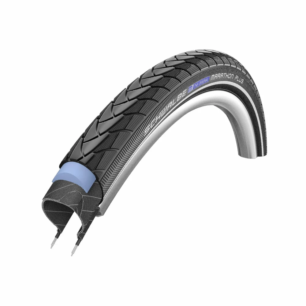 Schwalbe Pneu Marathon Plus - 28x1 1/2 Pouces - SmartGuard - Bandes Réfléchissantes - Noir 3 Schwalbe Pneu Marathon Plus - 28x1 1/2 Pouces - SmartGuard - Bandes Réfléchissantes - Noir