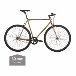 6KU Vélo Dallas Singlespeed/Fixed - Jantes En V Profond De 30 Mm