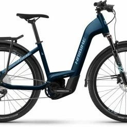 Haibike Trekking 8 Gloss Roy / Blue Met / Silver Vélo Trekking électrique Col De Cygne