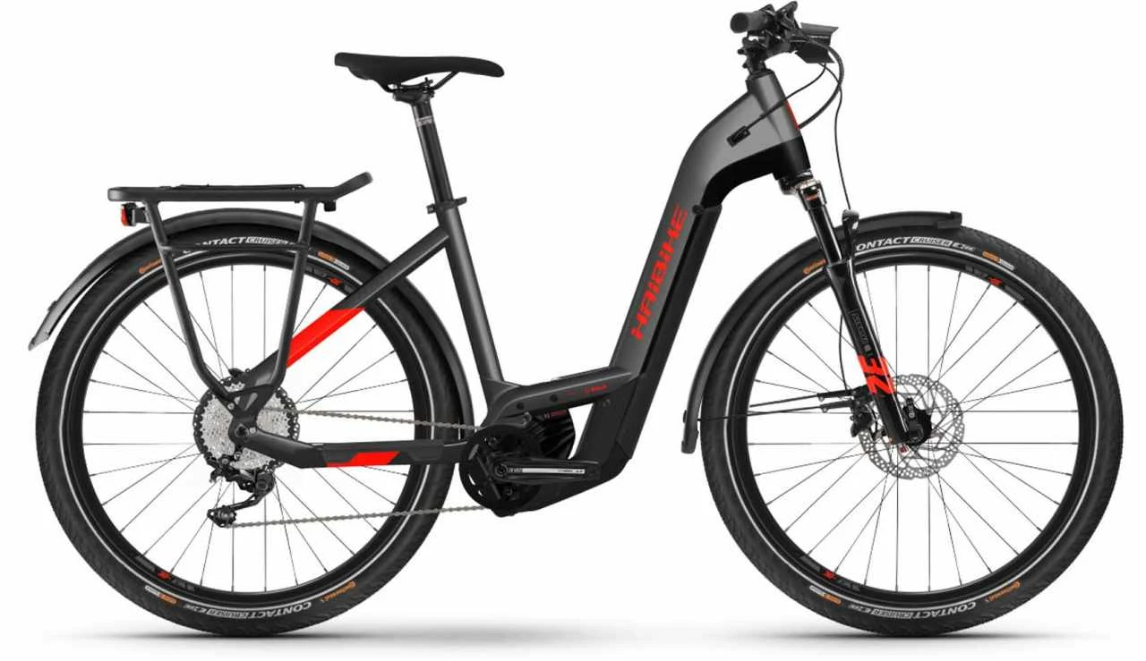 Haibike Trekking 9 I625Wh Anthracite/red Vélo Trekking électrique Col De Cygne 3 Haibike Trekking 9 I625Wh Anthracite/red Vélo Trekking électrique Col De Cygne