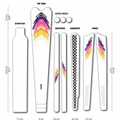 Dyedbro Kit De Protection De Cadre Gravel 80s - Matte