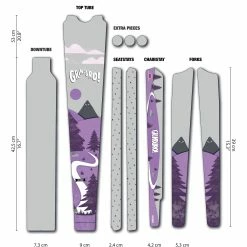Dyedbro Kit De Protection De Cadre Gravel Grinduro - Purple Matte