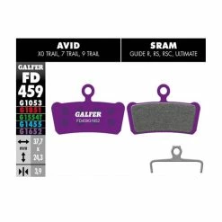 GALFER Plaquette De Frein E-bike G1652 Avid Elixir - Purple