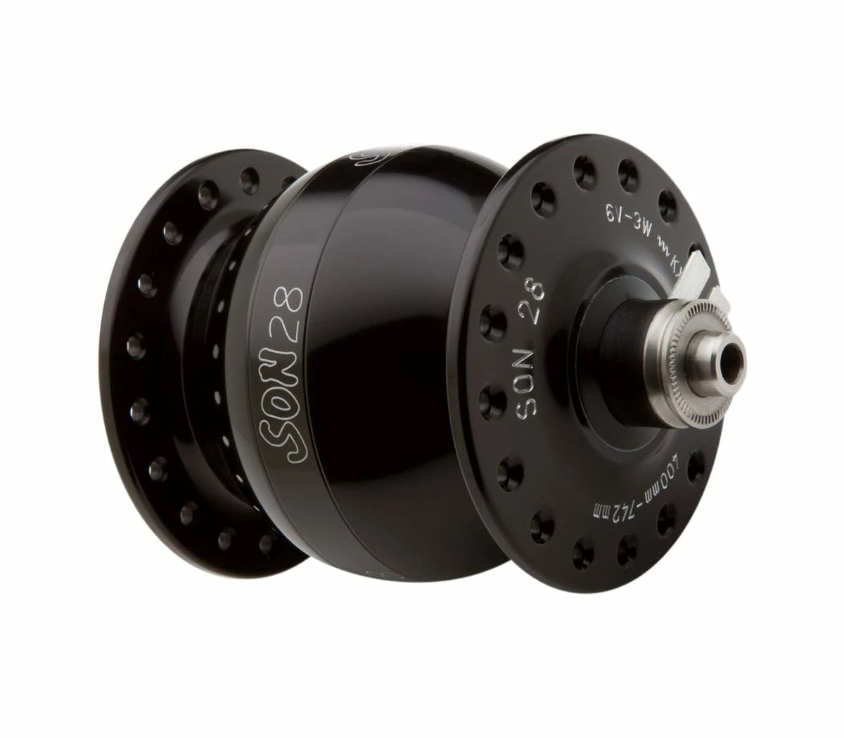 SON 28 Dynamo De Moyeu - Anodisé Noir 3 SON 28 Dynamo De Moyeu - Anodisé Noir