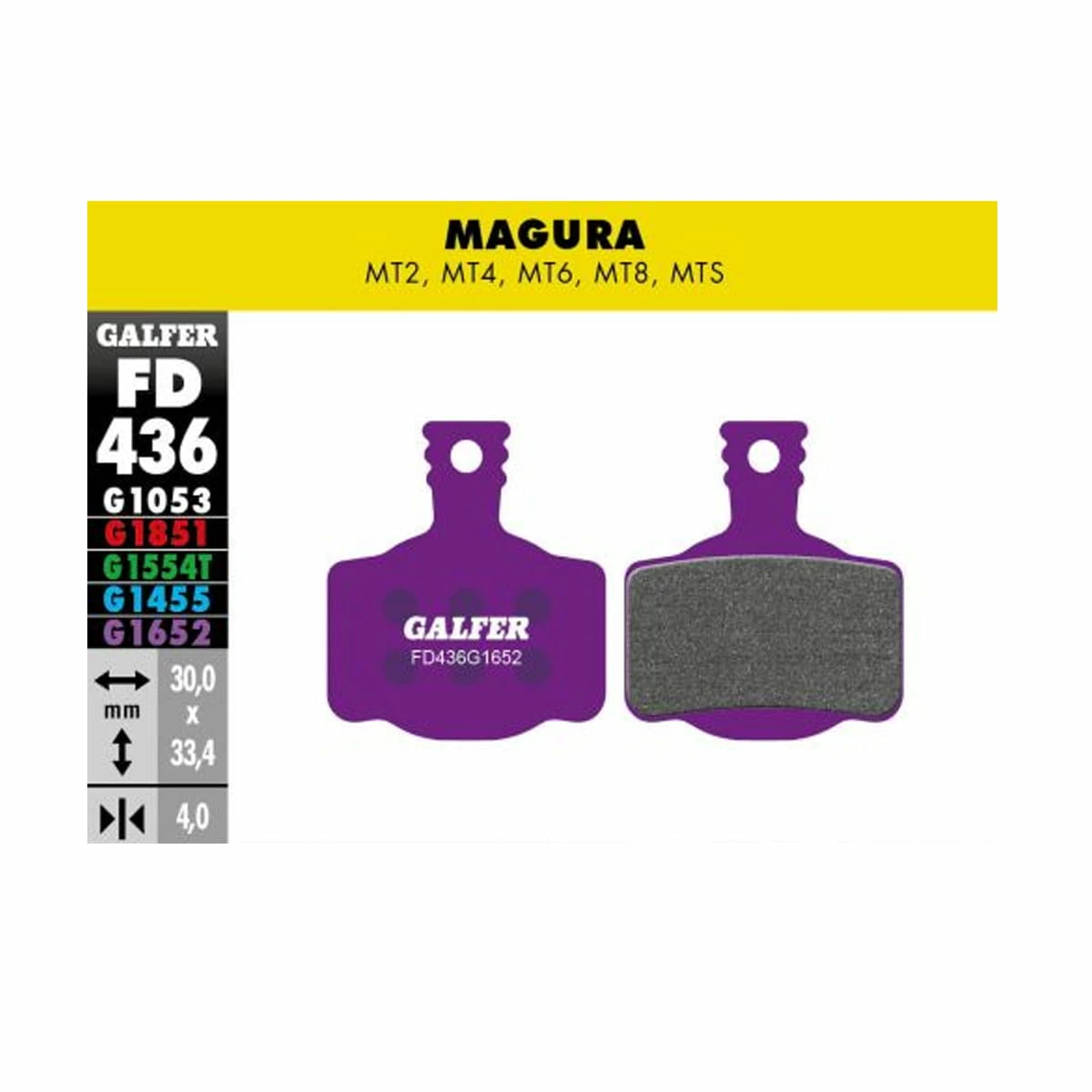 GALFER Plaquette De Frein E-bike G1652 Magura - Purple 3 GALFER Plaquette De Frein E-bike G1652 Magura - Purple