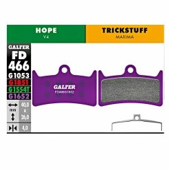 GALFER Plaquette De Frein E-bike G1652 Hope V4 / Trickstuff Maxima - Purple