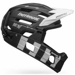 Casque Intégral Bell Super Air R MIPS Noir/Blanc FastHouse -Vélos Soldes casque integral bell super air r mips noir blanc fh 1