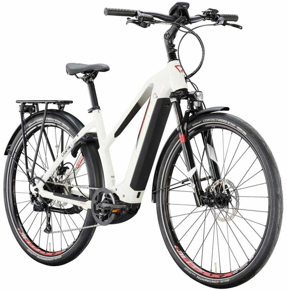 Conway Cairon T 3.0 625 Pearl White / Black Metallic Vélo Trekking électrique Col De Cygne 3 Conway Cairon T 3.0 625 Pearl White / Black Metallic Vélo Trekking électrique Col De Cygne