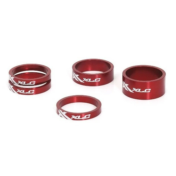 Kit Entretoise XLC AS-A02 1'1/8 (5 / 5 / 5 / 10 / 15 ) Rouge 3 Kit Entretoise XLC AS-A02 1'1/8 (5 / 5 / 5 / 10 / 15 ) Rouge