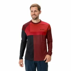 Maillot VTT Manches Longues Vaude Moab LS VI Rouge Brillant -Vélos Soldes maillot vtt manches longues vaude moab ls vi rouge brillant 2