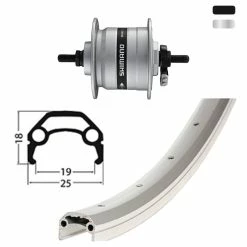 Bike Mailorder VR 28 Pouces Avec Dynamo De Moyeu - Argent